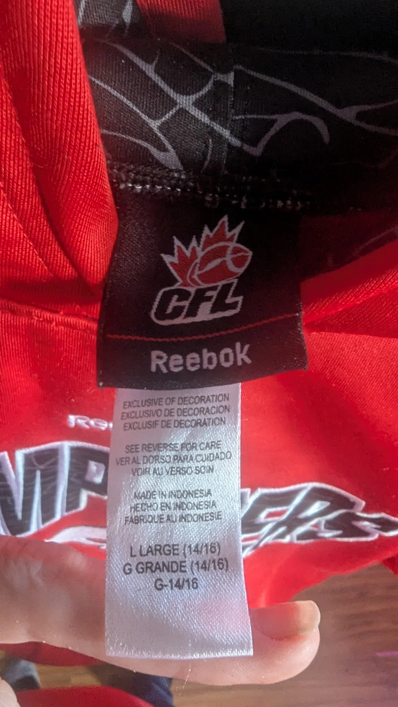 Reebok CFL Stampeders Hoodie - Size L (14/16) - photo 2