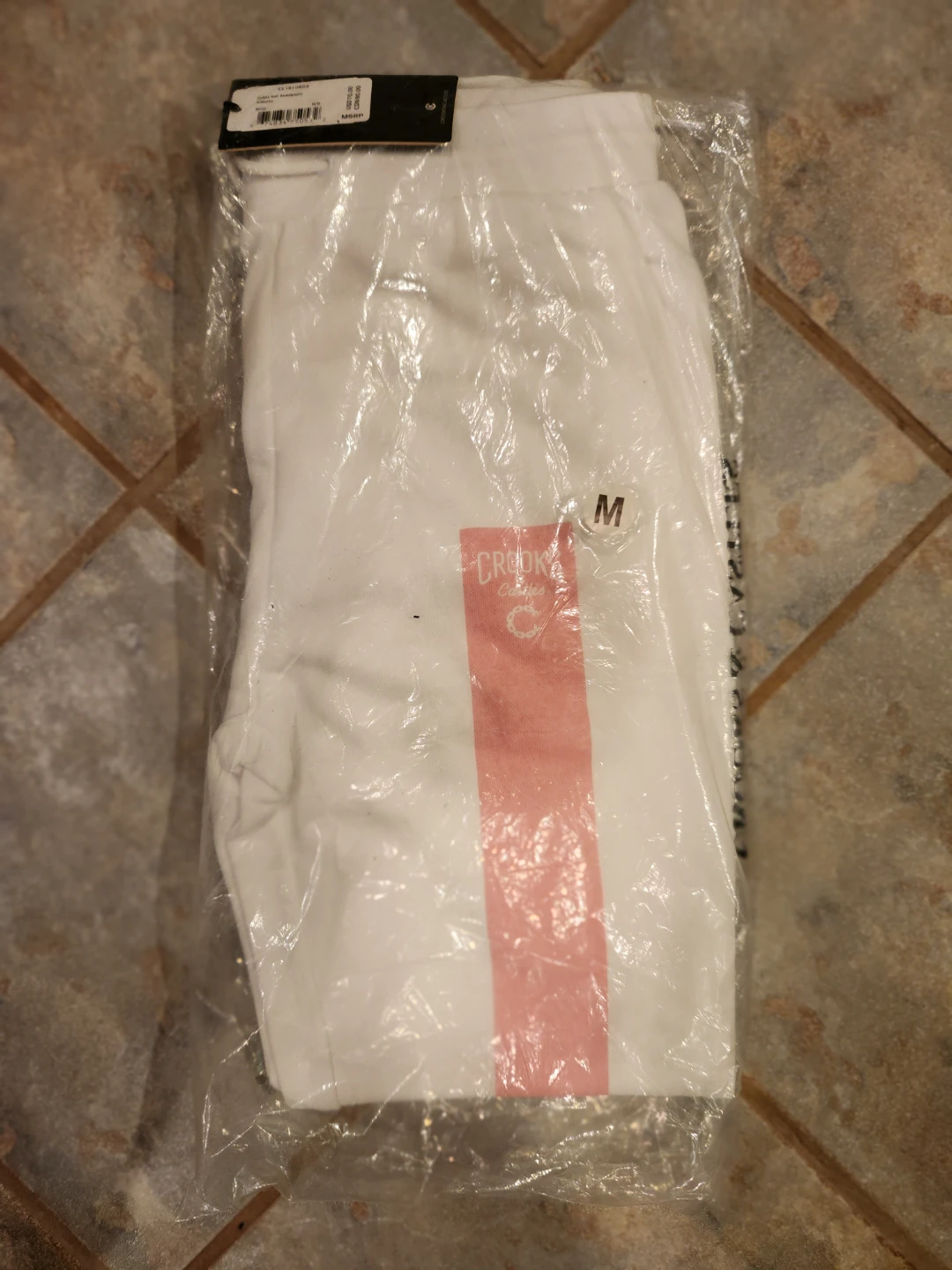 Crooks & Castles White Athletic Shorts - Size Medium