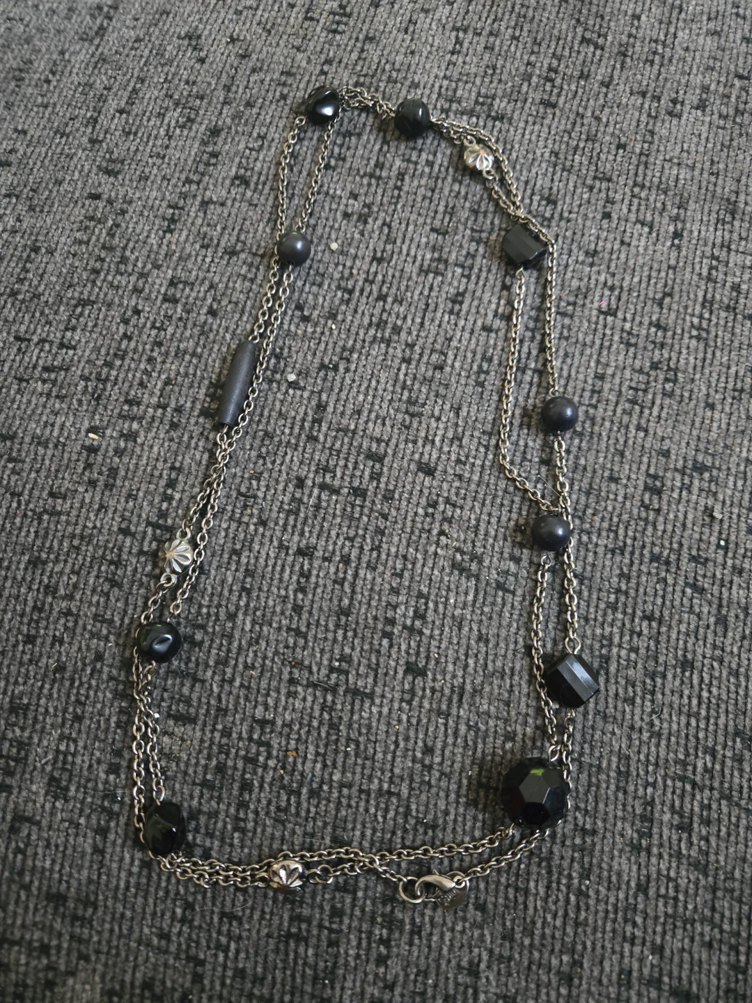 Silver Tone Beaded Necklace