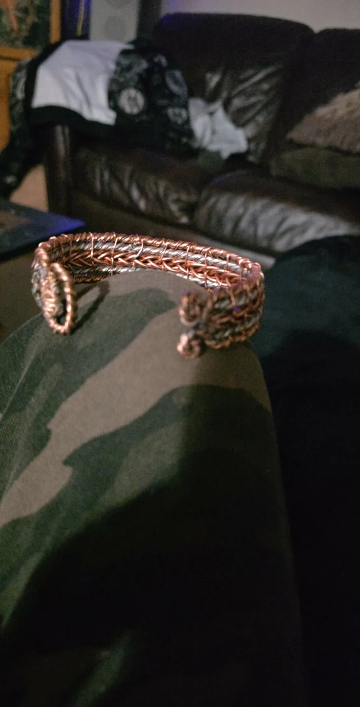 Handmade Copper & Silver Bracelet - photo 2