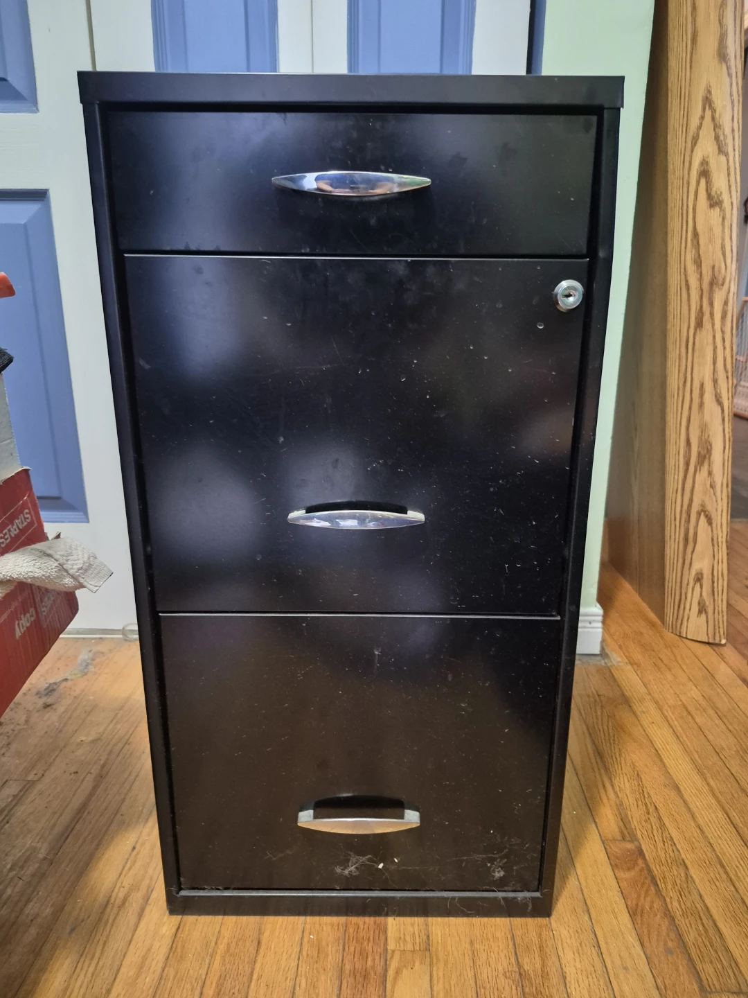 Black 4-Drawer Filing Cabinet