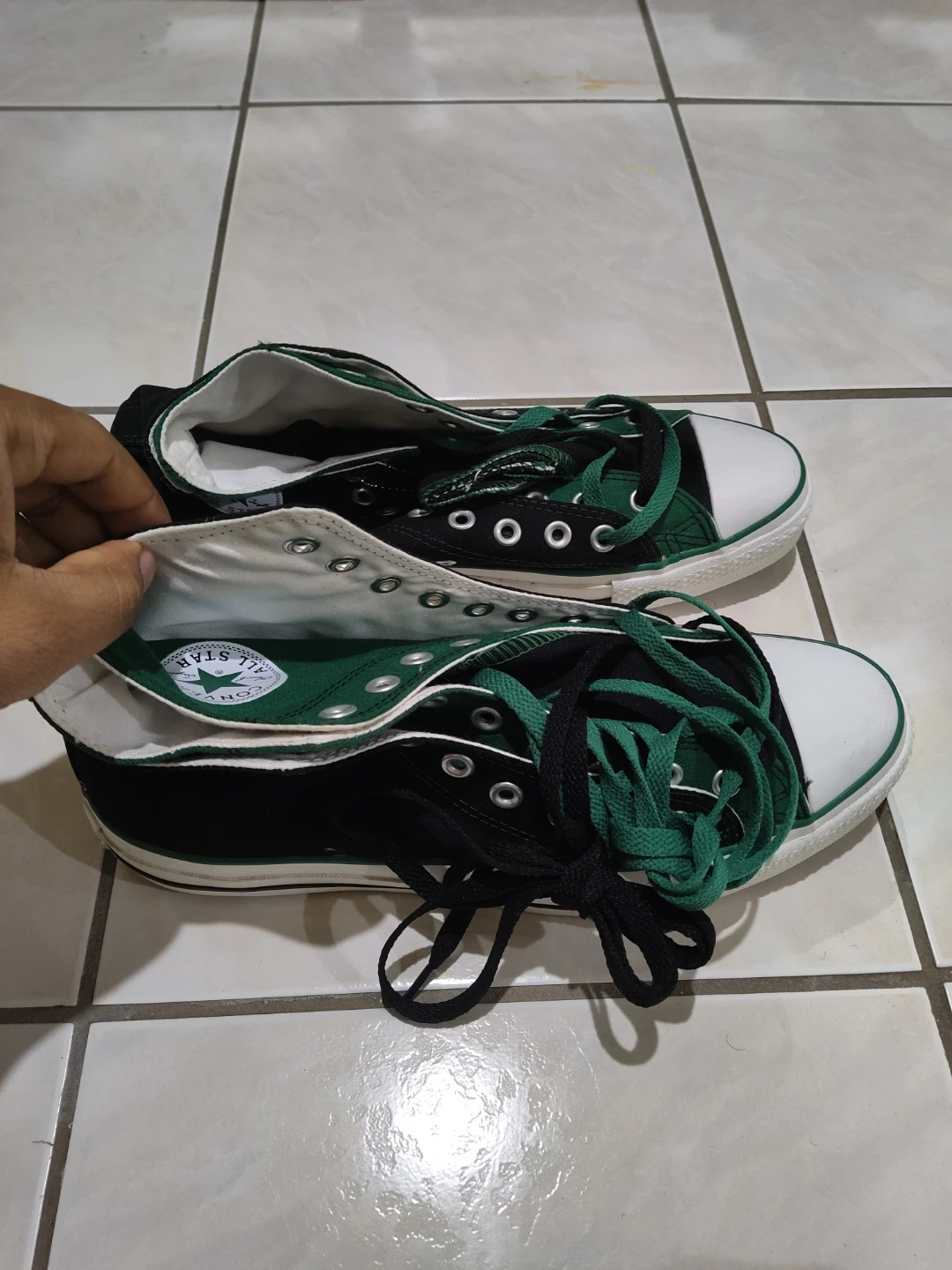 Converse All Star High Top Sneakers - Black/Green - photo 3