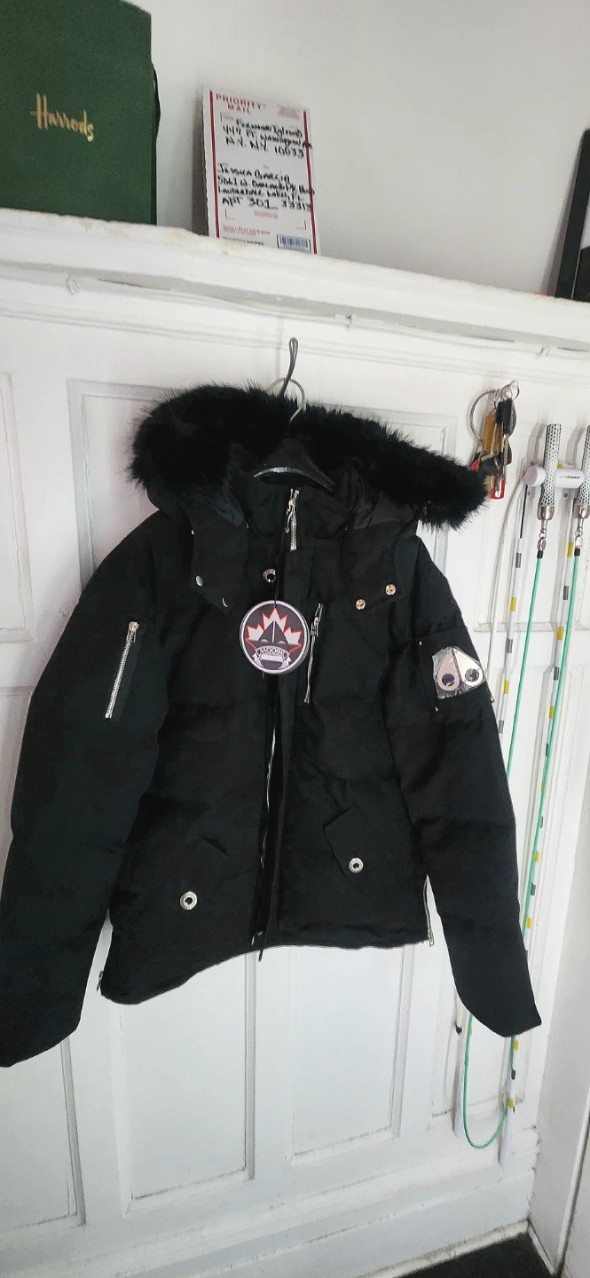 Moose Knuckles Black Down Heavy Jacket