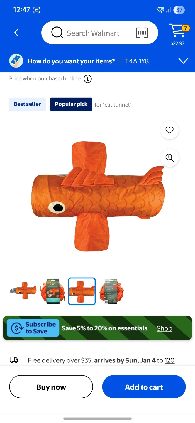 Kitty City Fish Tunnel Cat Toy - photo 3