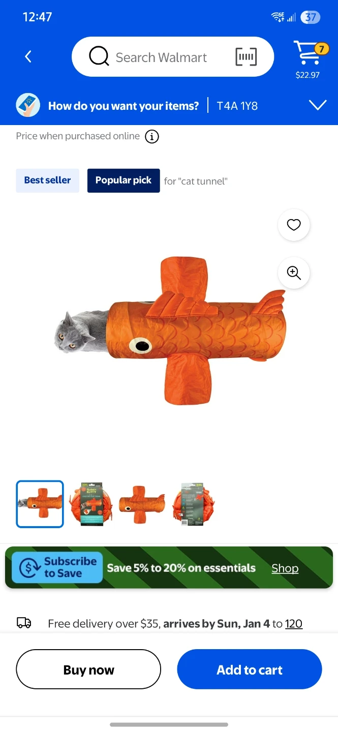 Kitty City Fish Tunnel Cat Toy - photo 4