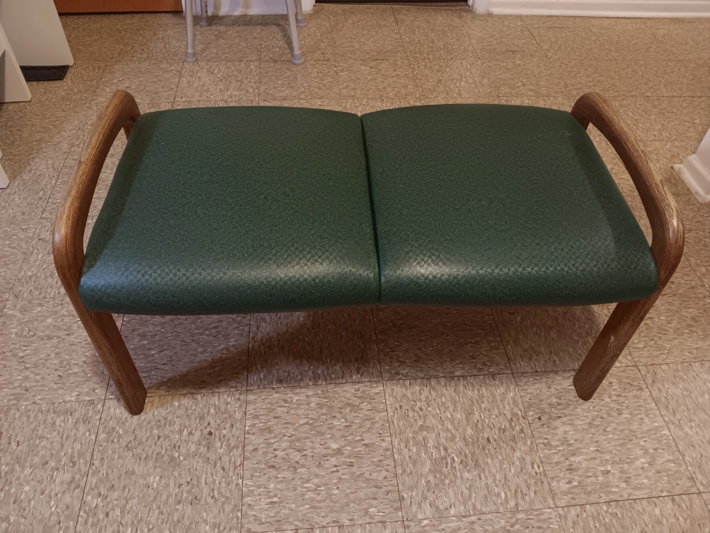 Green Vinyl Top Bench