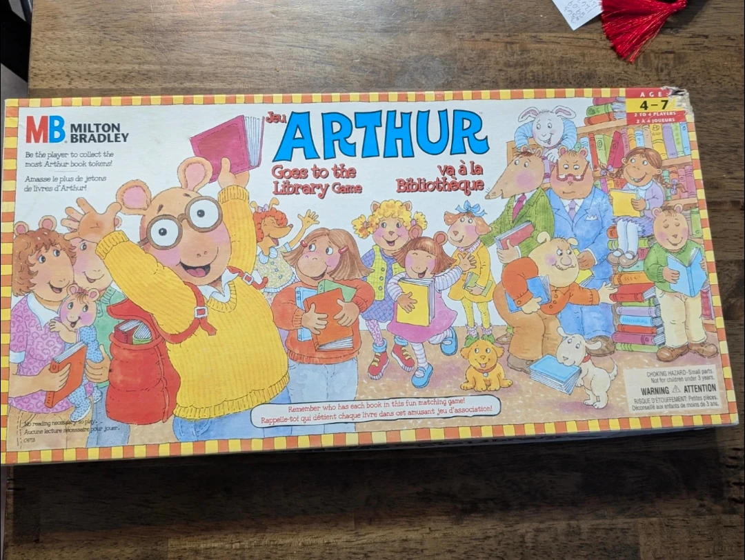 Vintage Milton Bradley Arthur Goes to the Library Game