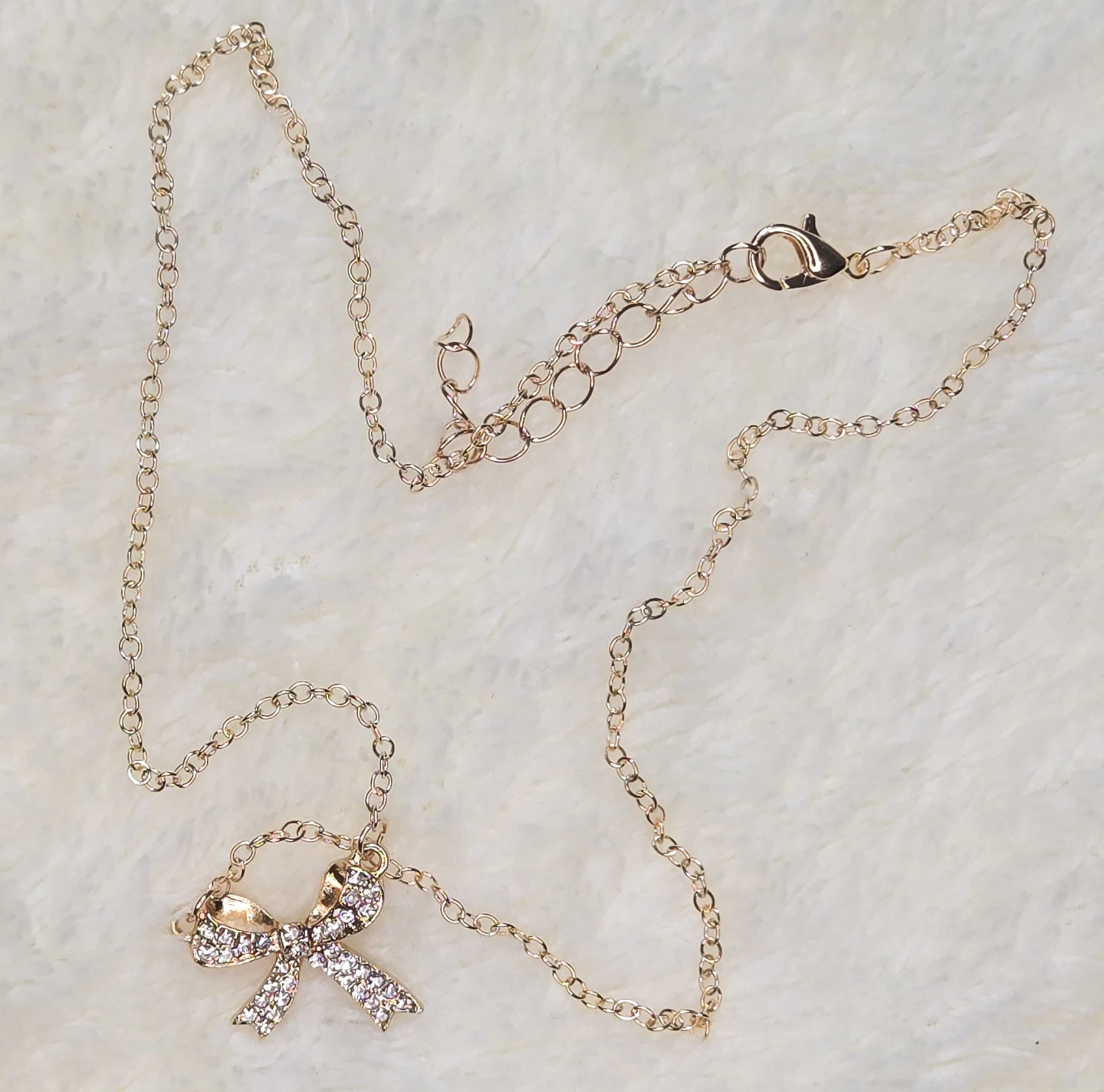 Bow Necklace – Silver & Gold – $3 - photo 2