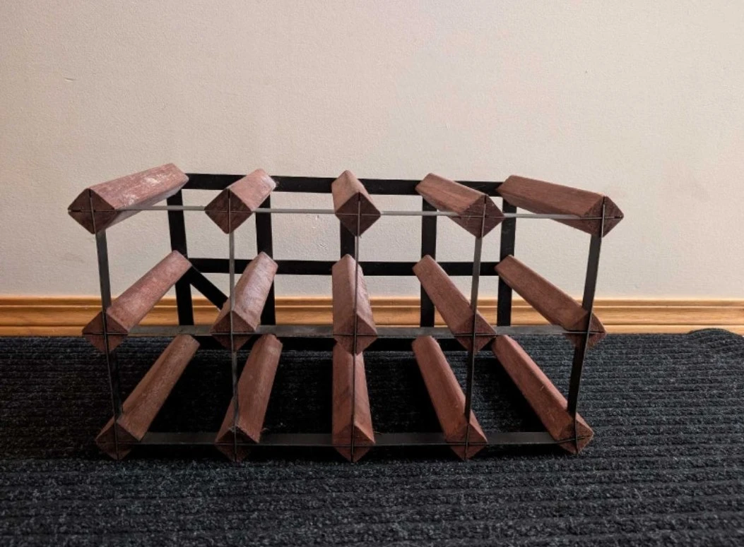 Wooden and Metal Wine Rack - photo 3