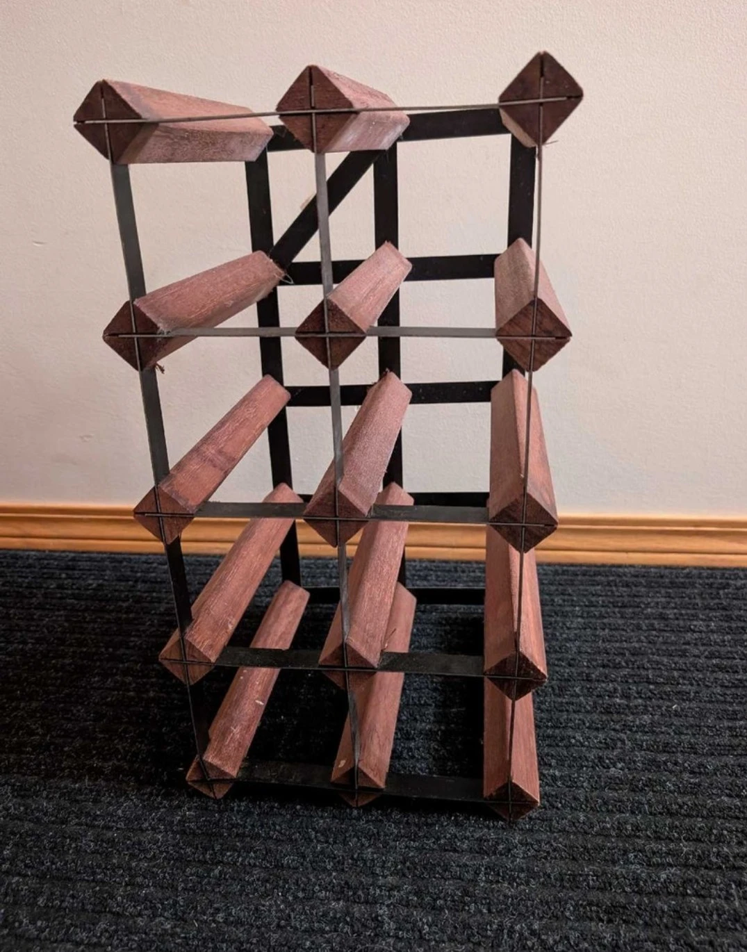 Wooden and Metal Wine Rack - photo 4