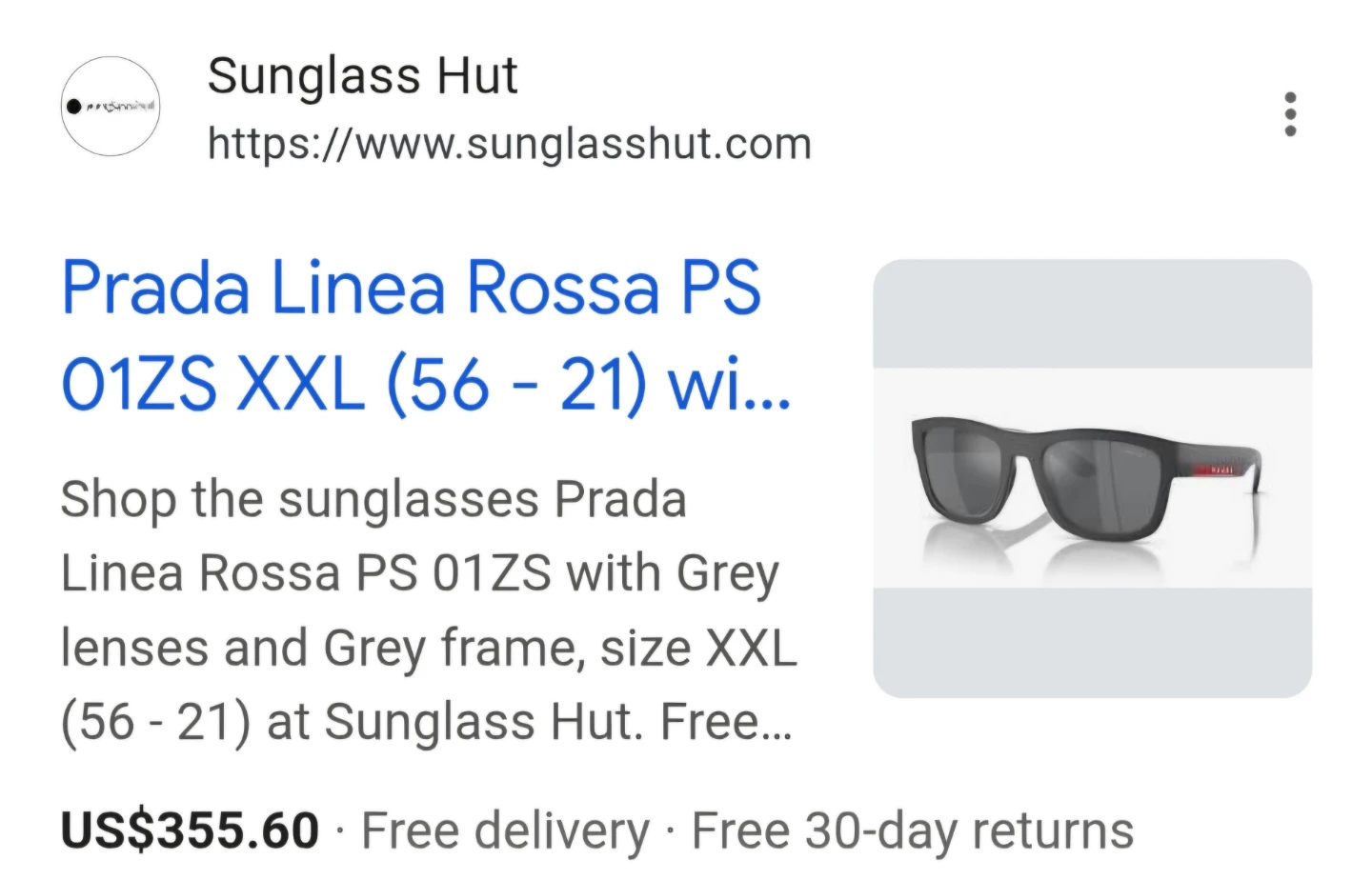 Prada Linea Rossa PS 01ZS XXL Sunglasses - Matte Black - photo 4
