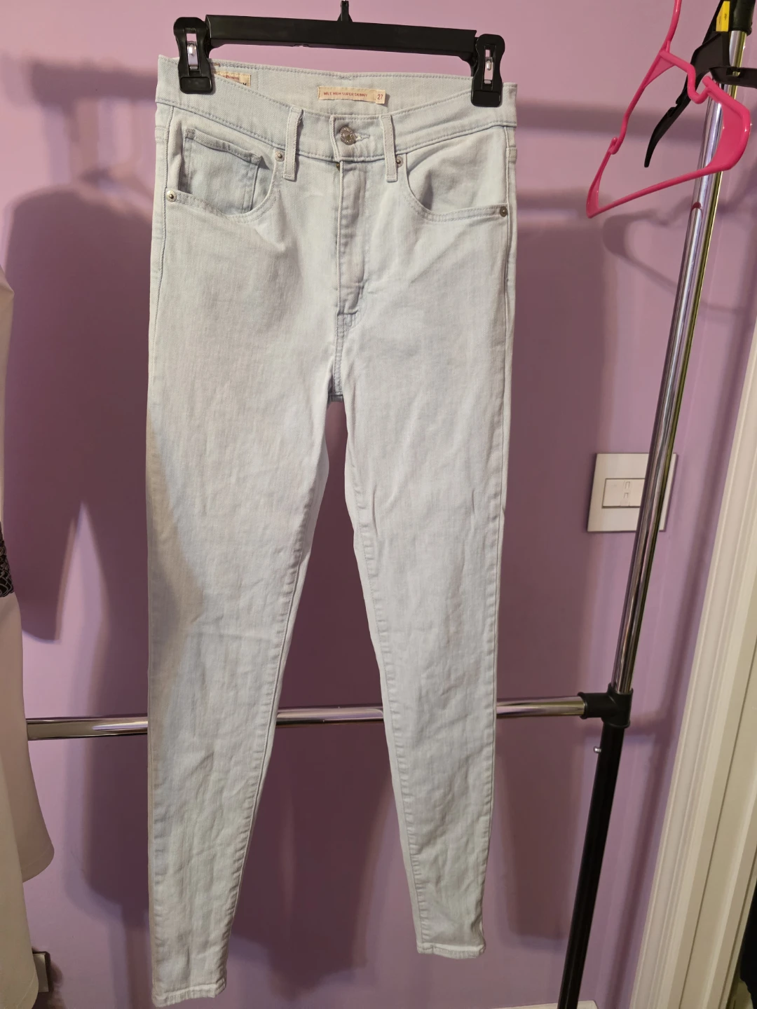 Levi's Mile High Super Skinny Jeans - Light Wash - Size 27
