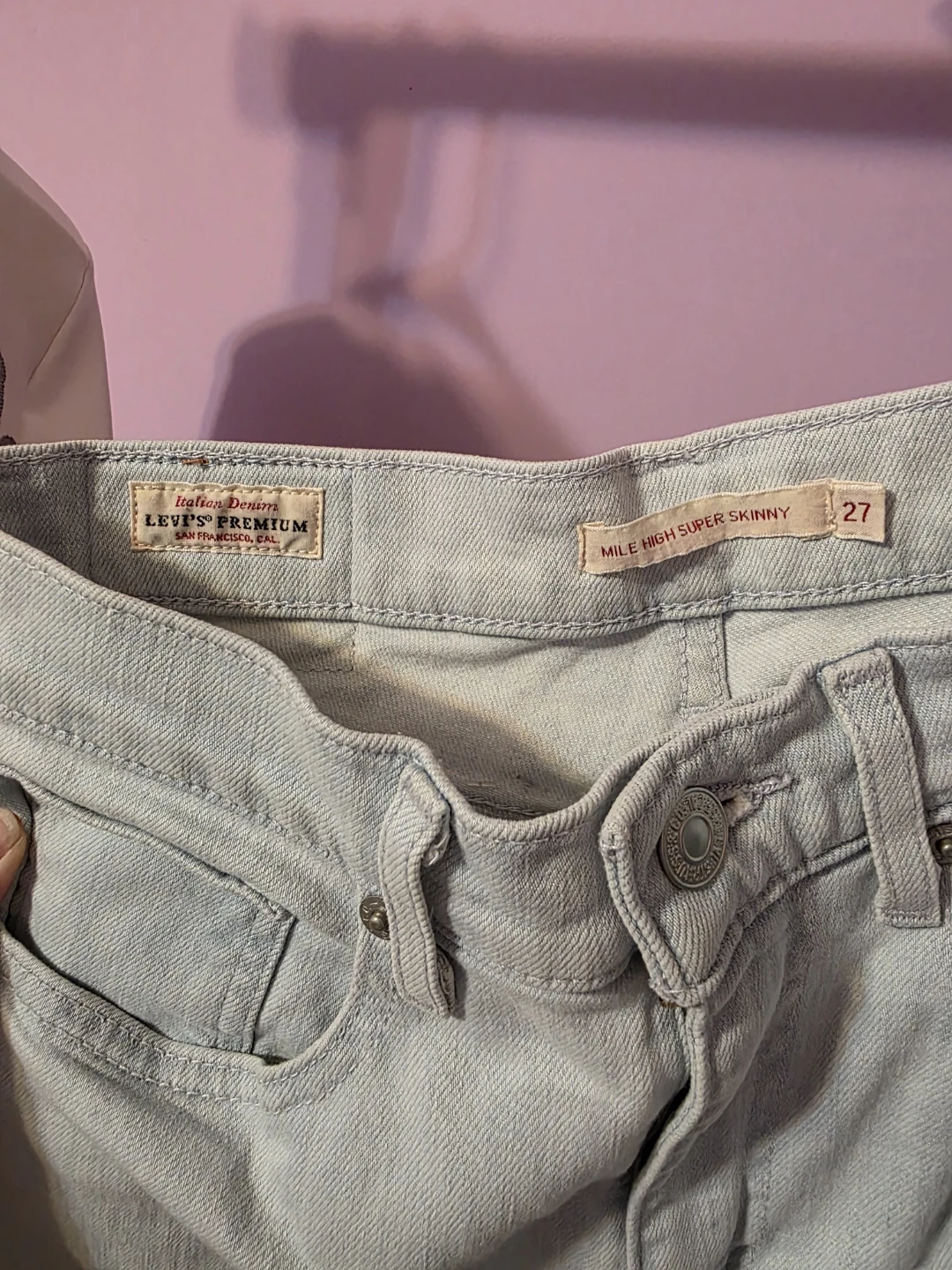 Levi's Mile High Super Skinny Jeans - Light Wash - Size 27 - photo 4