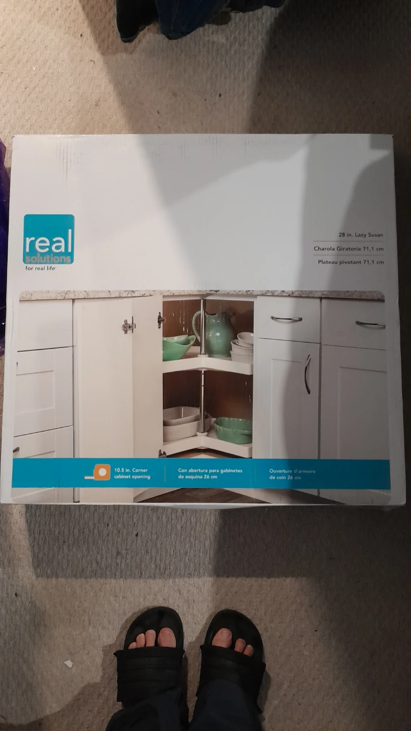Real Solutions 28" Lazy Susan Corner Cabinet Organizer