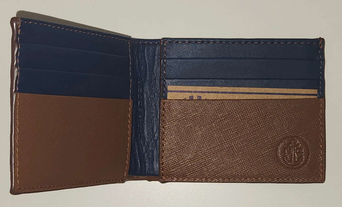 Navy Crew Brown Bifold Wallet - photo 4