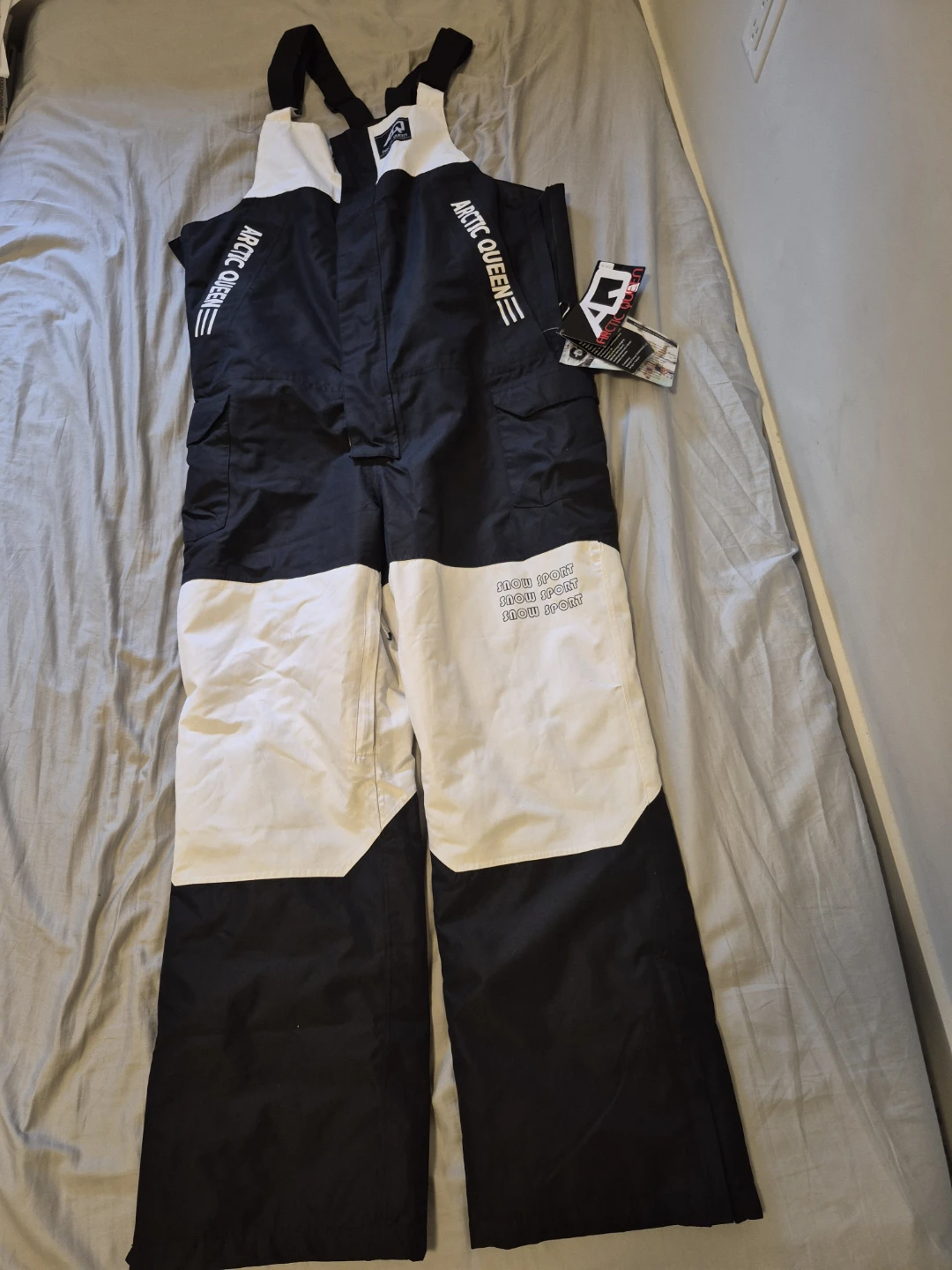 Arctic Queen Snow Sport Snow Pants - Black & White - XL