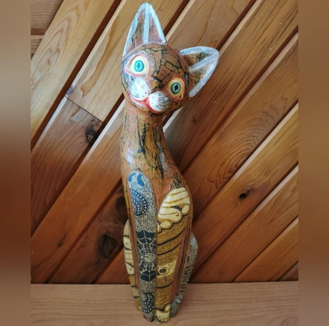 Tall Vintage Cat Art Deco