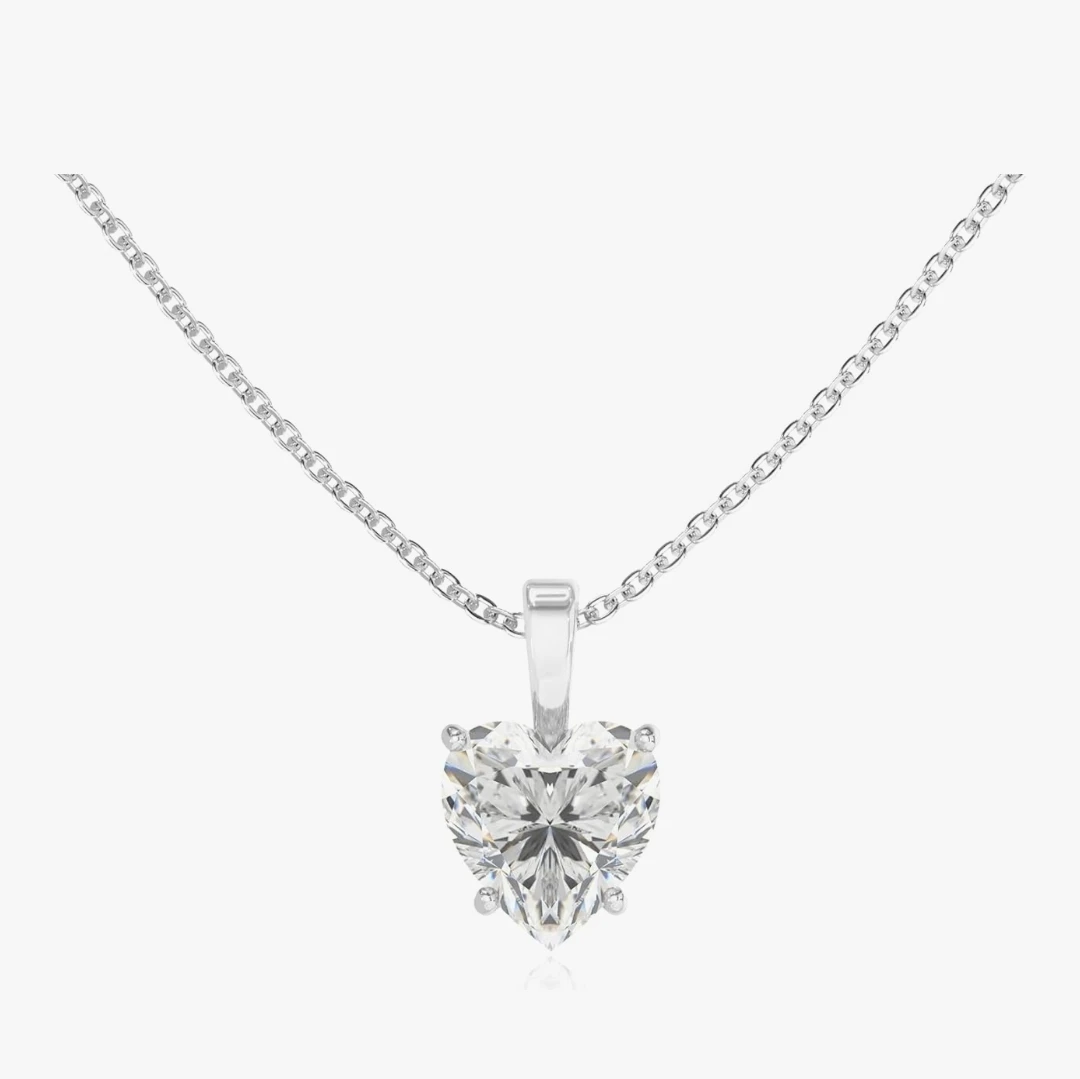 Moissanite Heart Necklace, 7*7mm, 1.25CT, New - photo 2