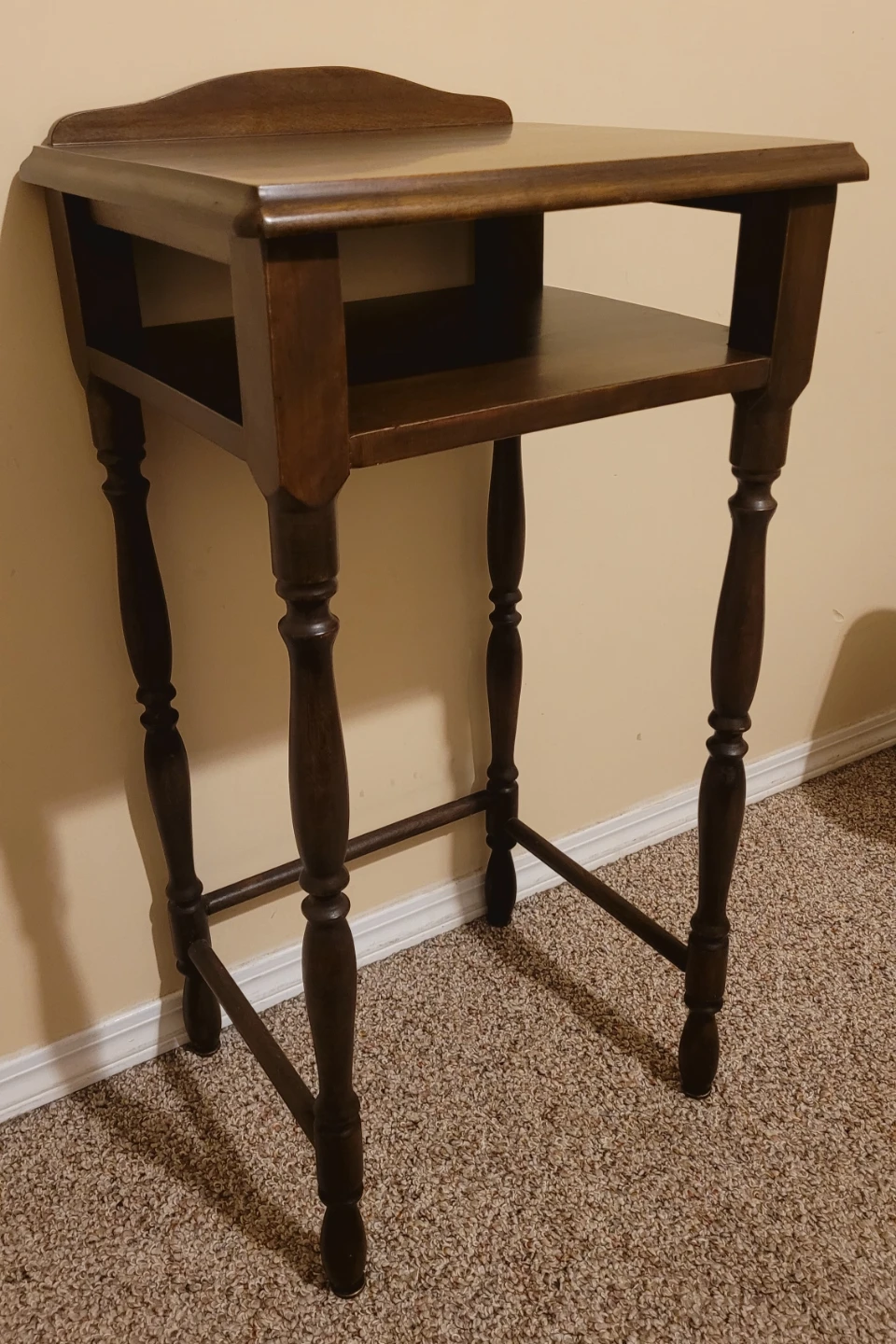 Antique Walnut Telephone Table - photo 3