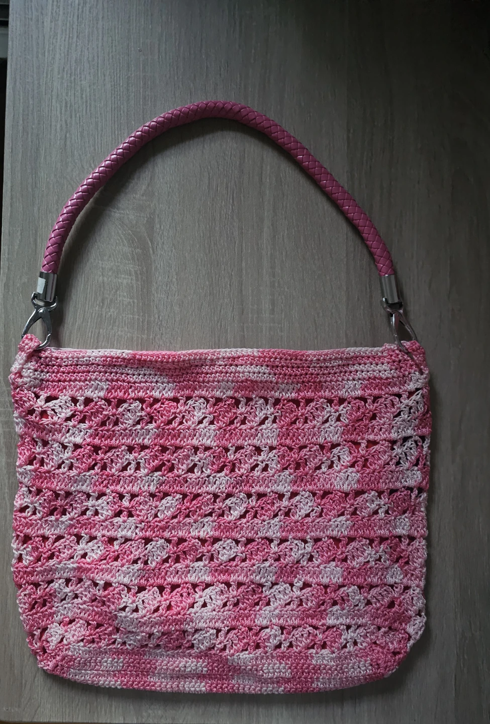 Pink Crochet Shoulder Bag - photo 2