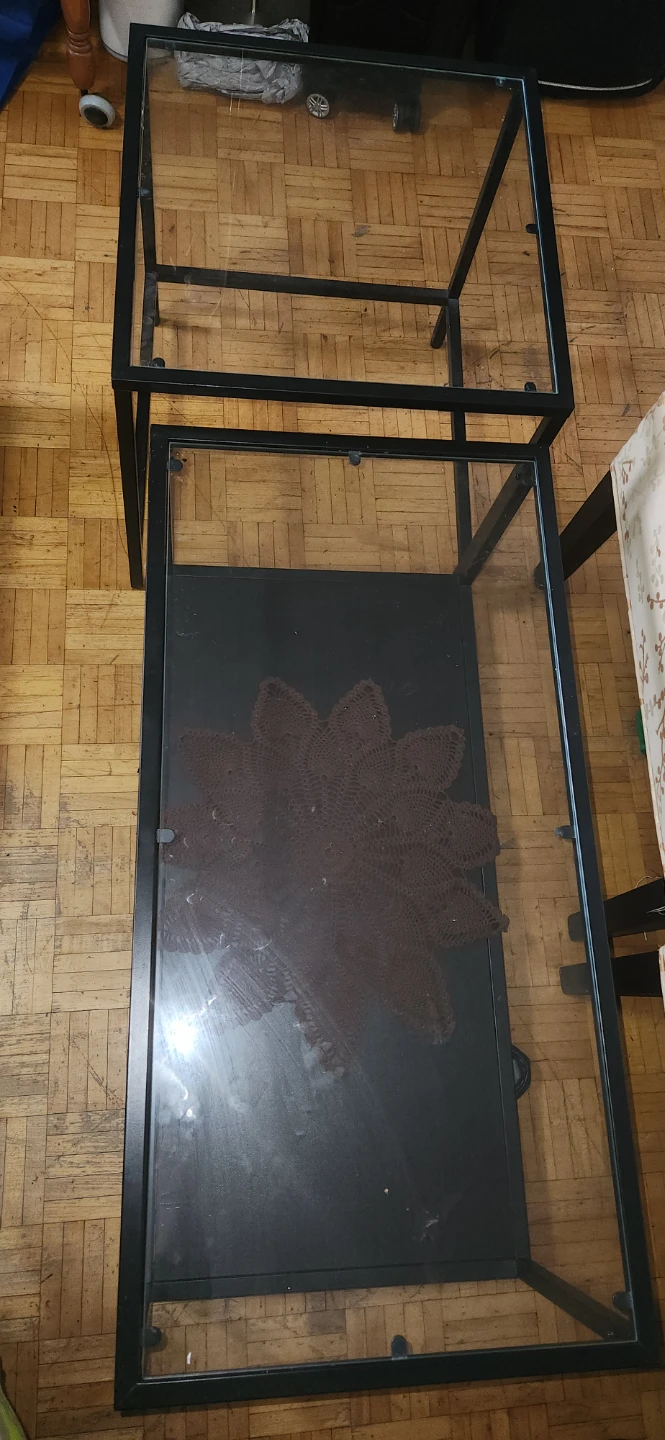 Glass Top Coffee Table - Black Frame - photo 3