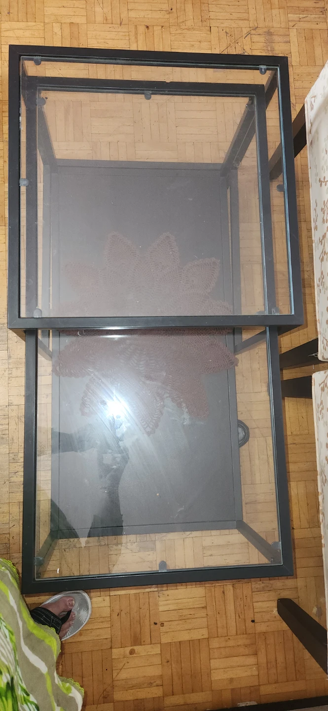 Glass Top Coffee Table - Black Frame - photo 4