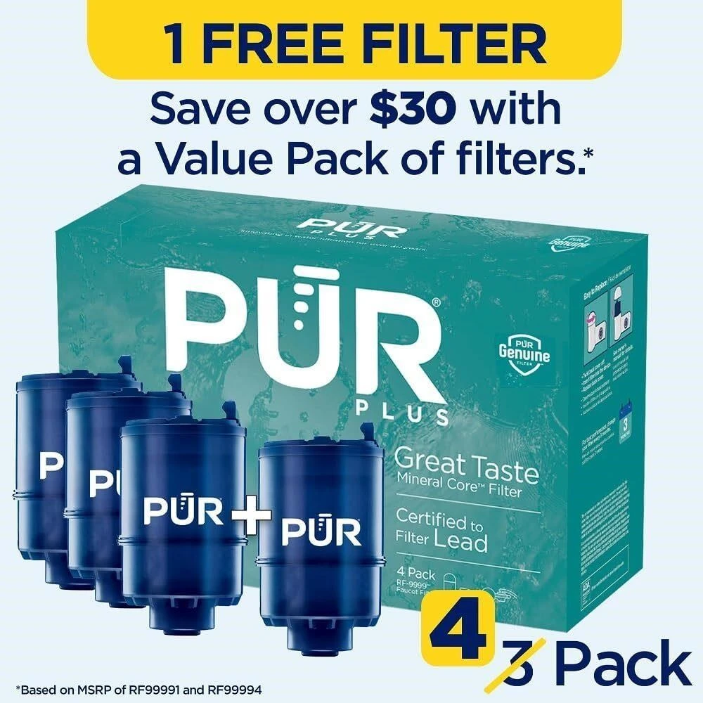 PUR Plus Faucet Water Filter 4 Pack - photo 2