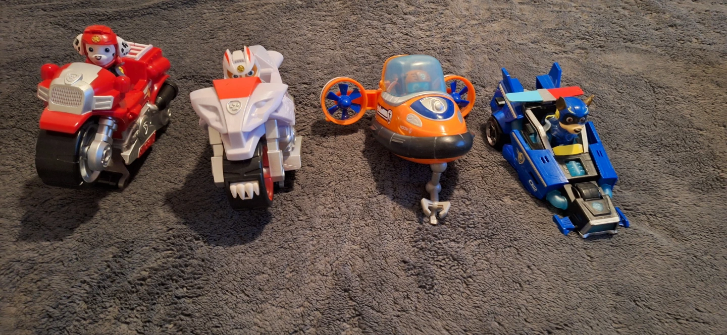 Paw Patrol Vehicle Toys - Marshall, Rubble, Chase, Skye