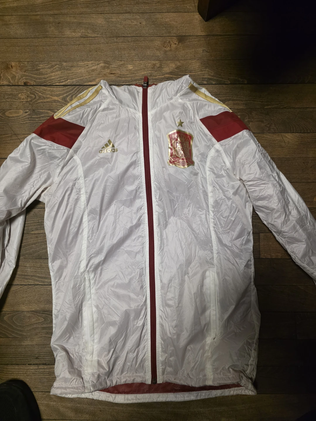 Adidas Spain Football Windbreaker Jacket for Winter 🧡