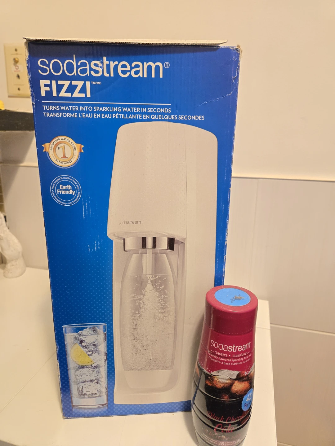 SodaStream Fizzi with Black Cherry Syrup