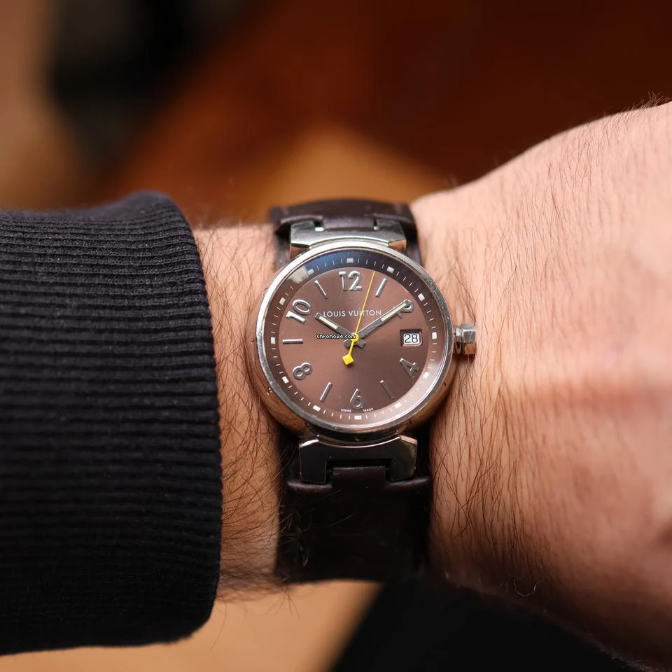 Louis Vuitton Tambour Swiss Quartz Watch – Original LV Strap - photo 2