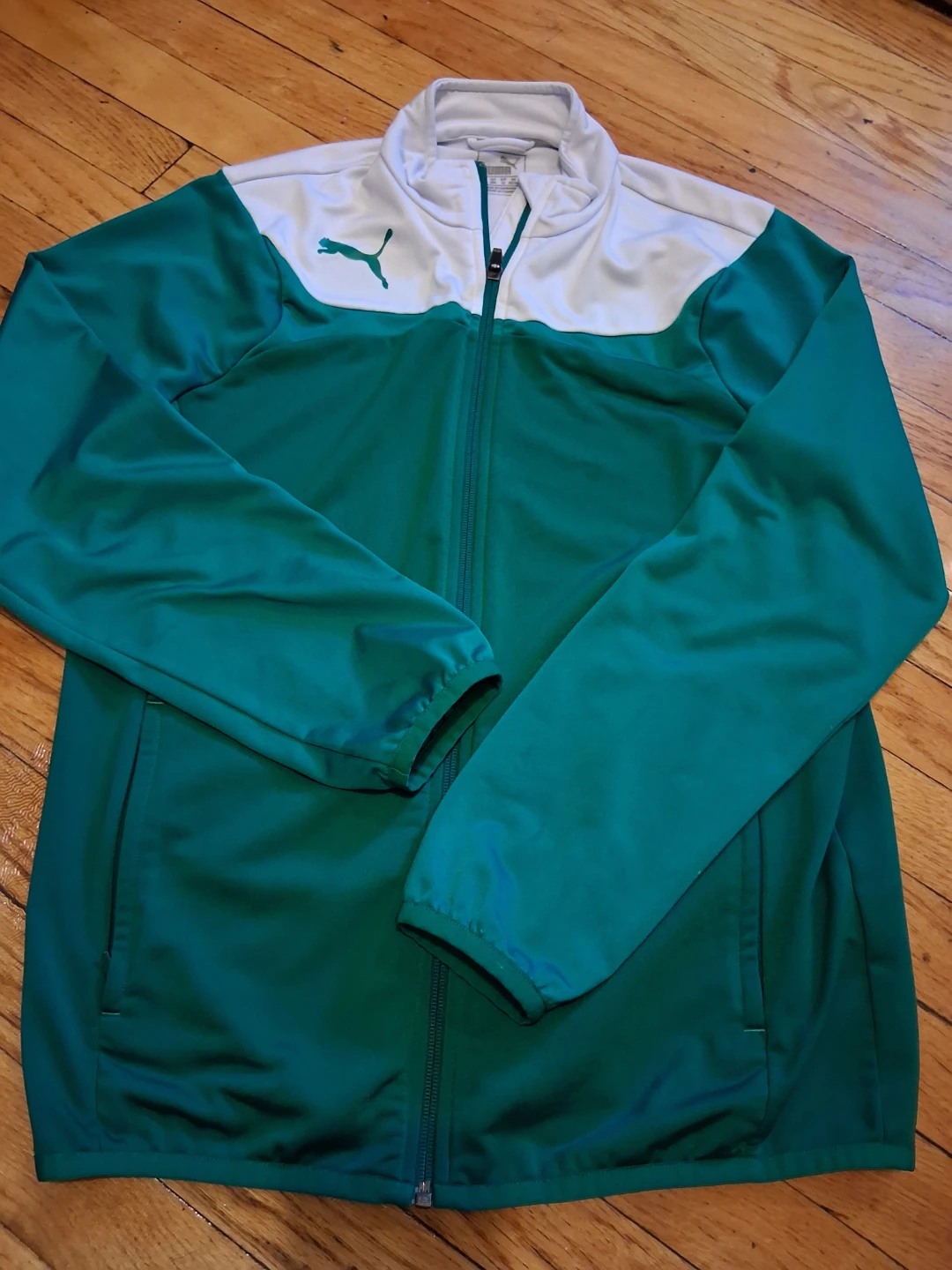 Puma Green & White Track Jacket