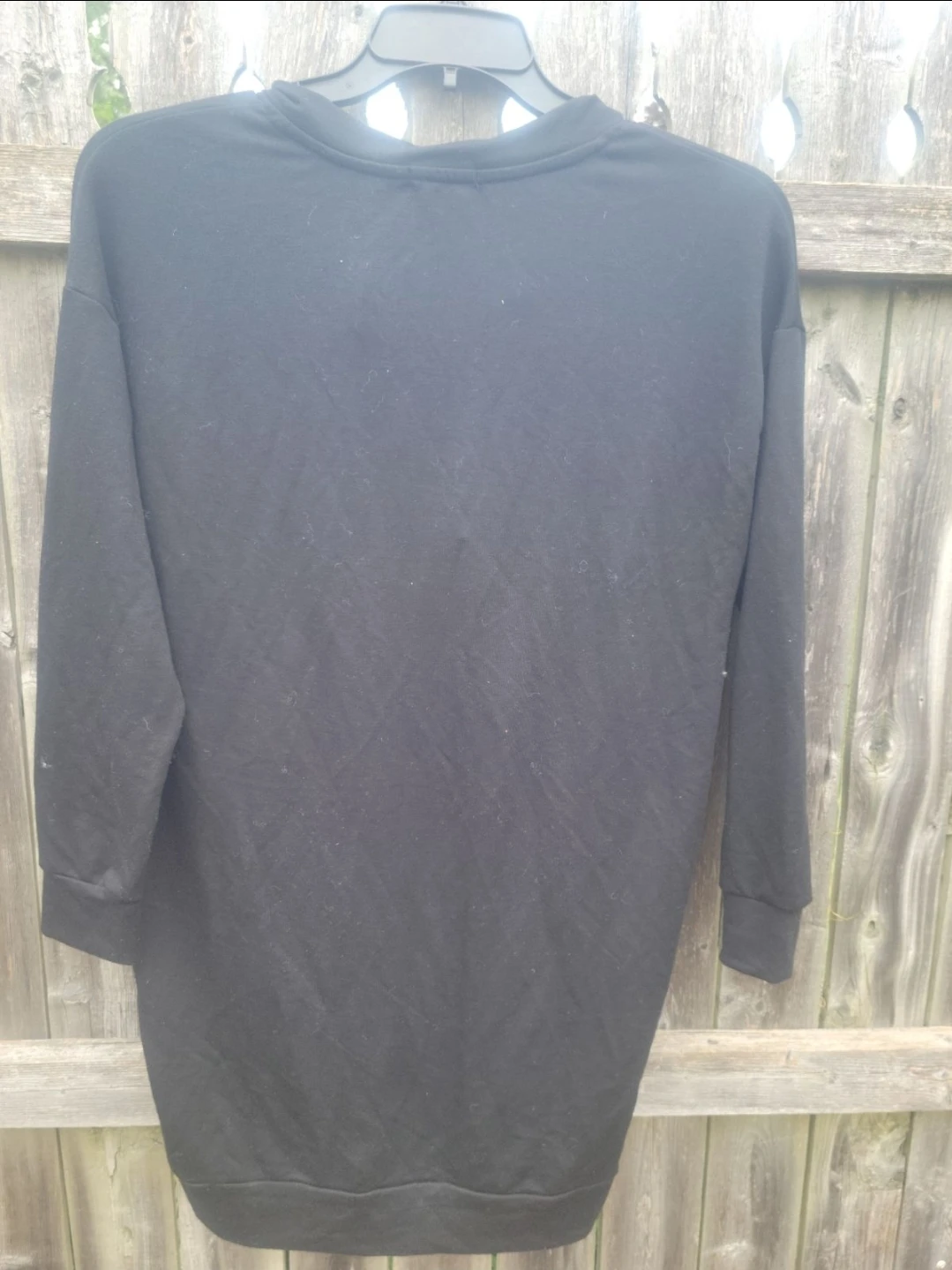 Heart & Hips Black Lace-Up Sweatshirt Dress Size M - photo 3