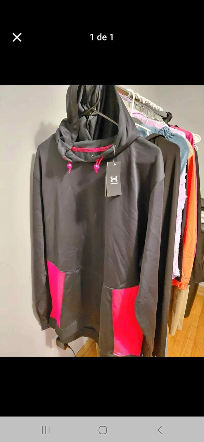 Under Armour Black & Pink Hoodie