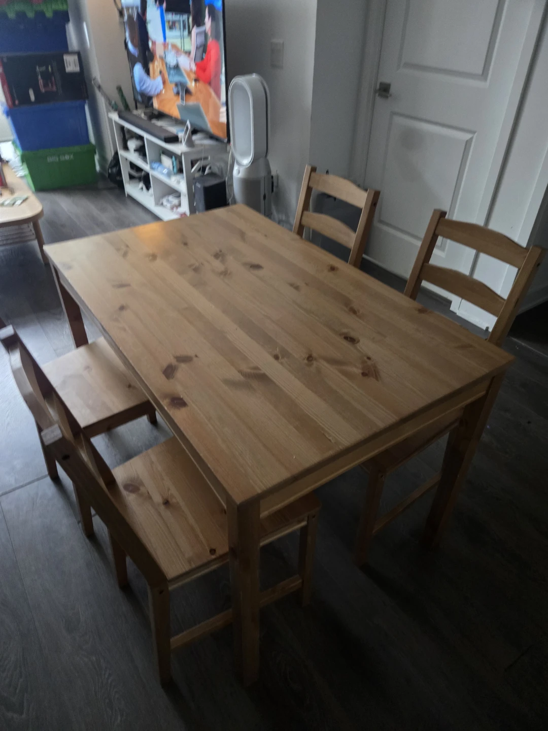 IKEA Wooden Dining Table with 4 Chairs