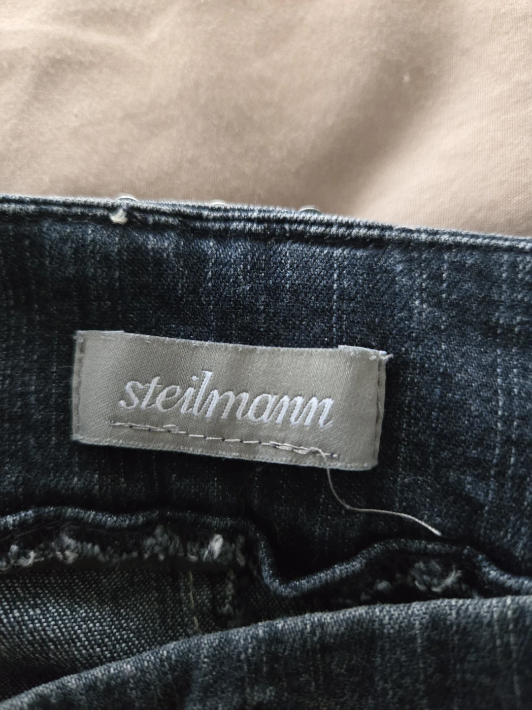 Denim A-Line skirt with decorative detailing - photo 3