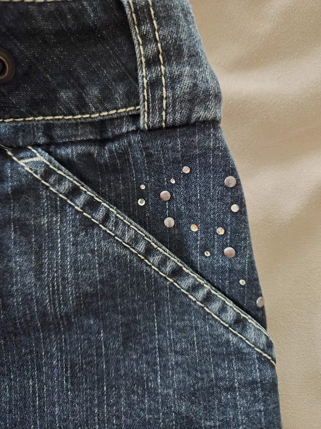 Denim A-Line skirt with decorative detailing - photo 5