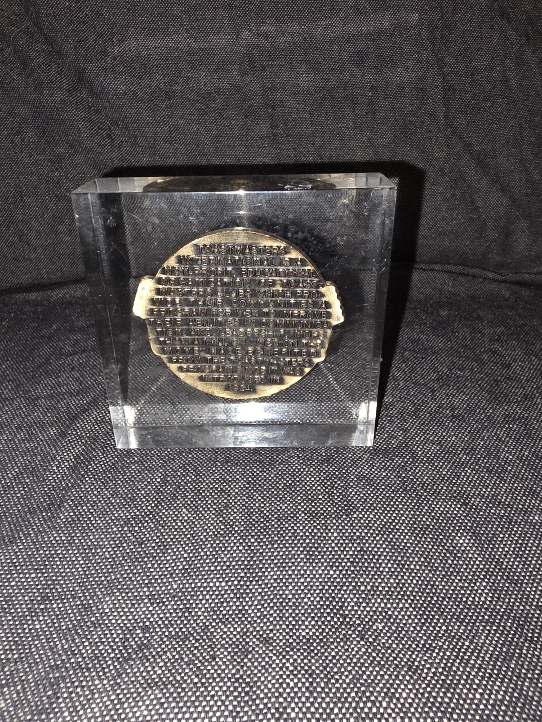 Toastmasters International Award in Acrylic Cube - photo 2