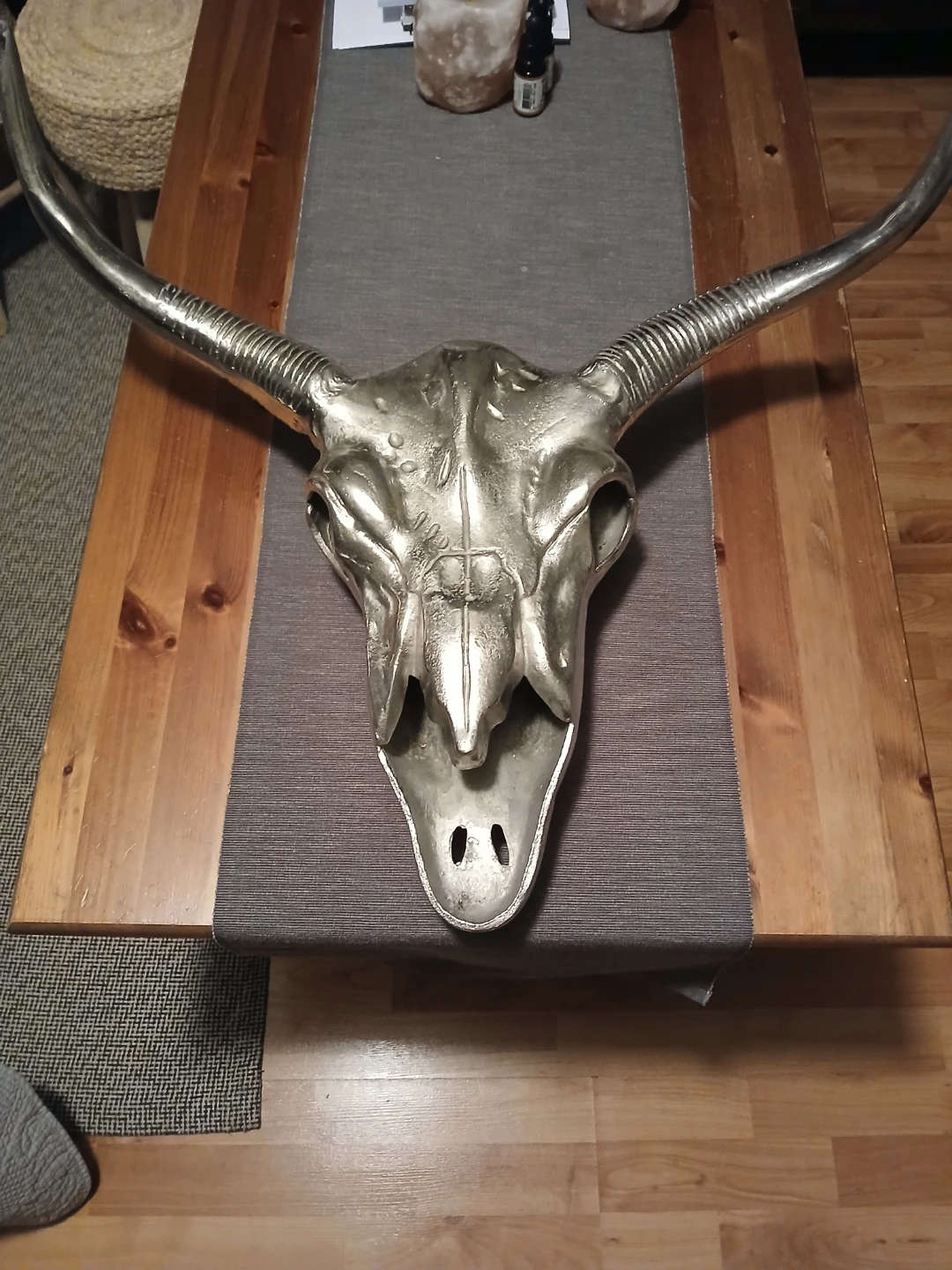 Silver Bull Skull Wall Decor - photo 5