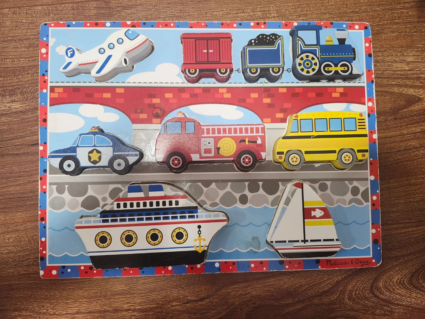 Free 4 Knob wooden puzzles and a board book - photo 2