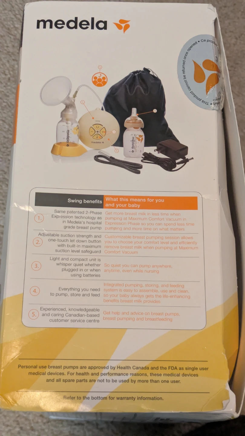 Medela Swing Single Electric Breast Pump - photo 4