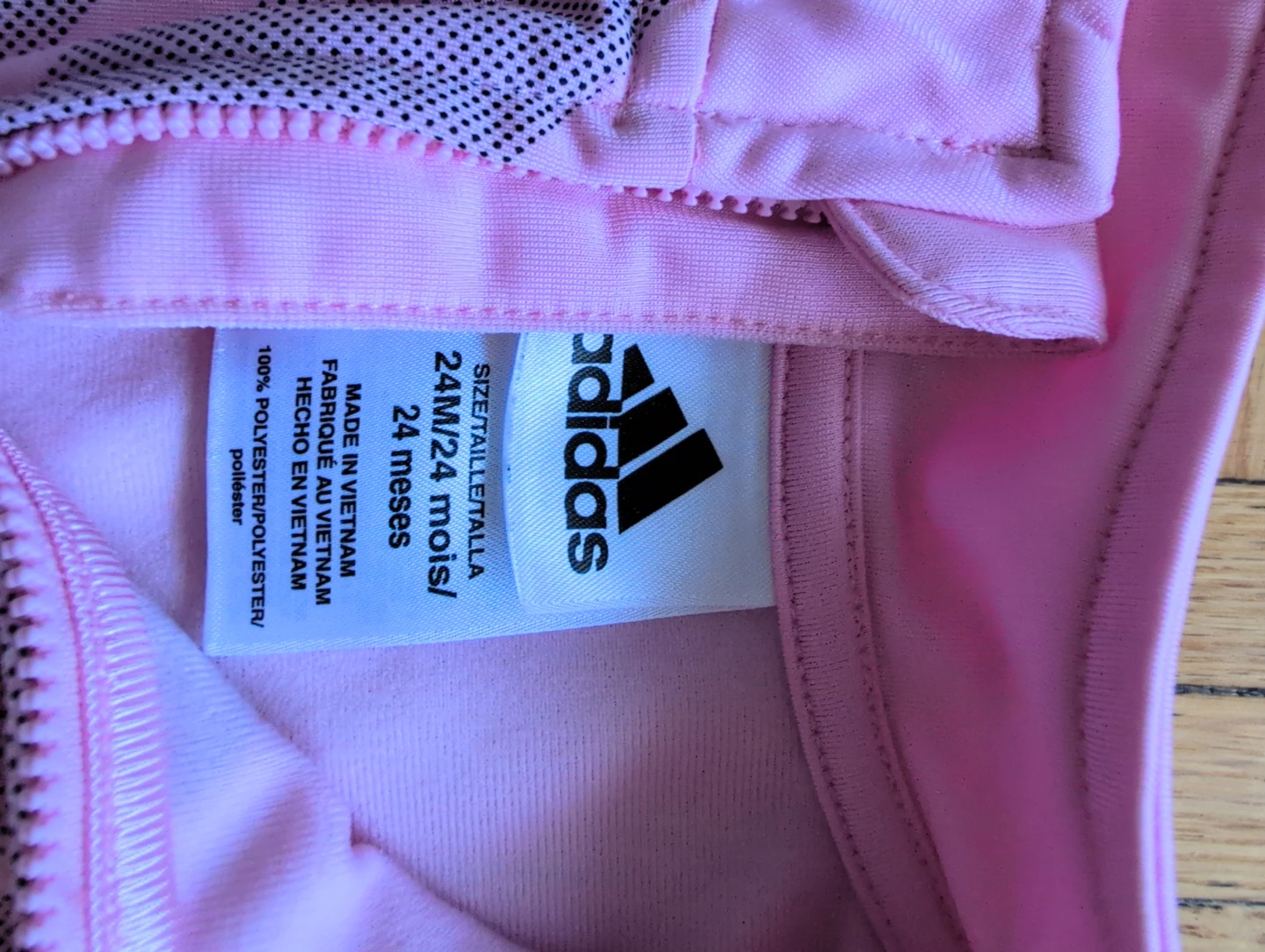 Adidas Pink Track Jacket - Size 24M - photo 2