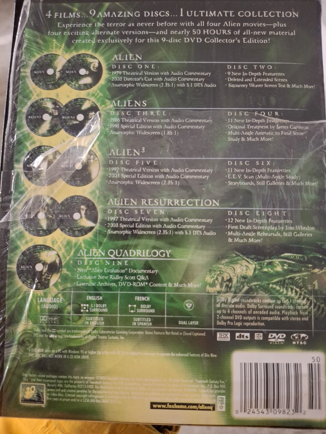 Alien Quadrilogy DVD Collection - 9 Discs - photo 2