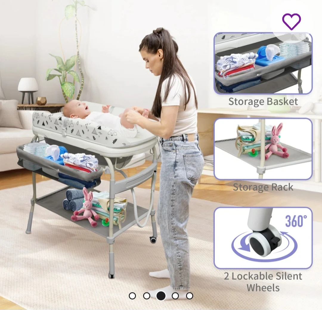 Multifunction Baby Bathtub Changing Table - photo 5
