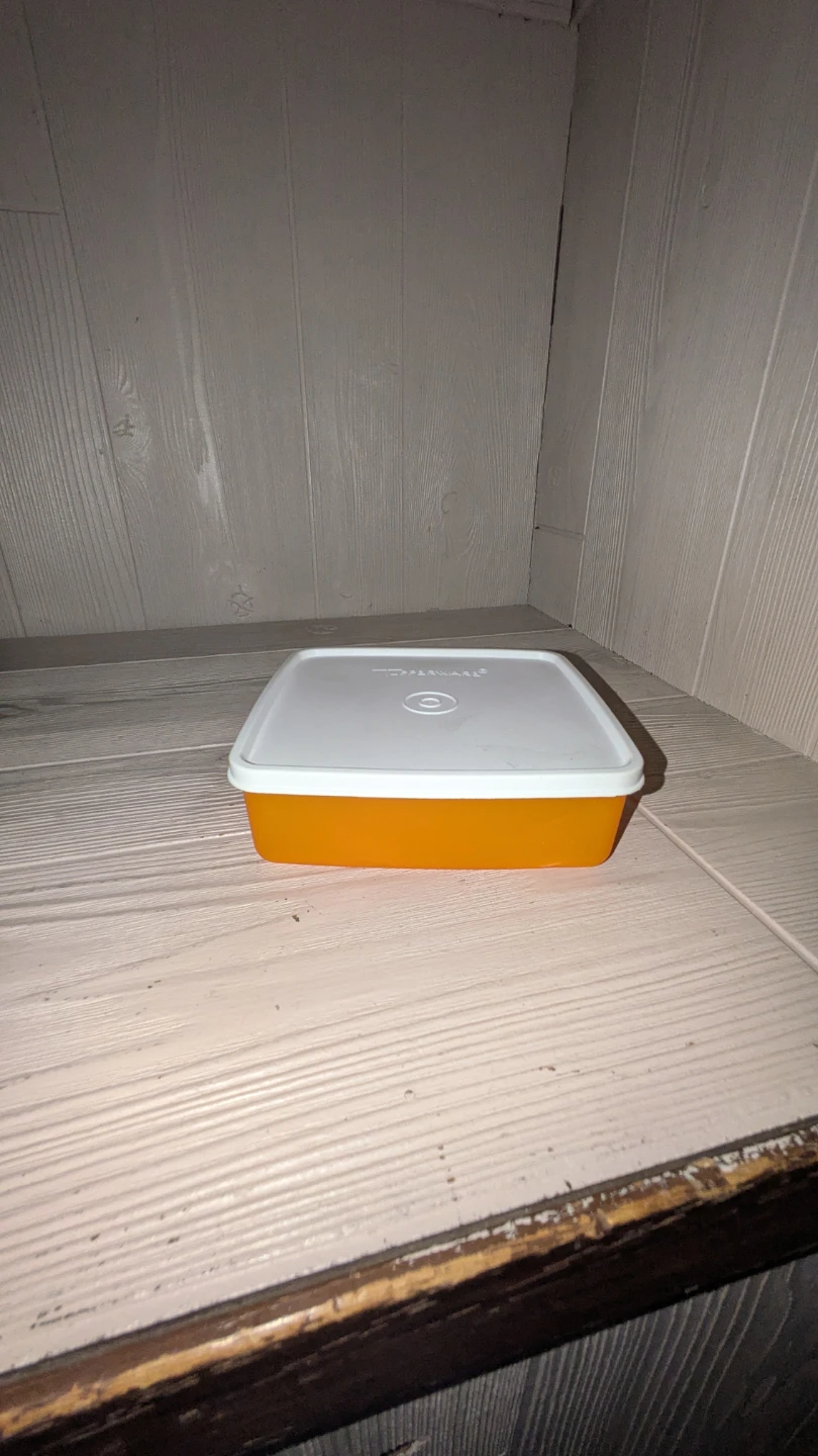 Tupperware Square Food Container - Orange