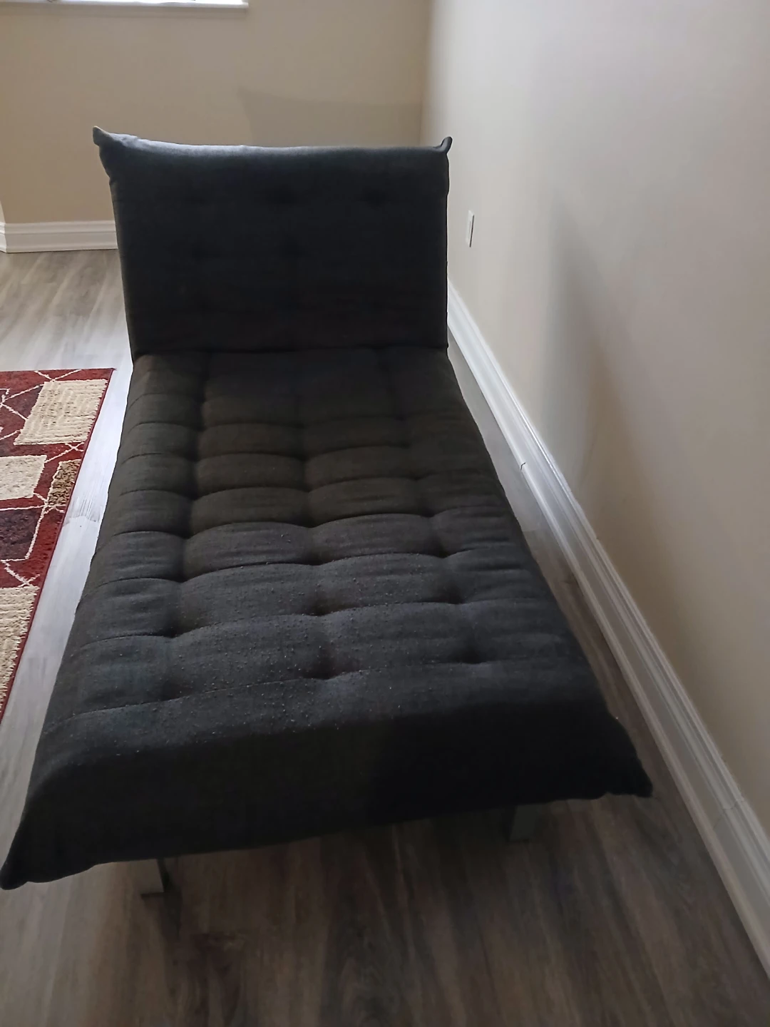 Dark Grey Tufted Daybed / Futon