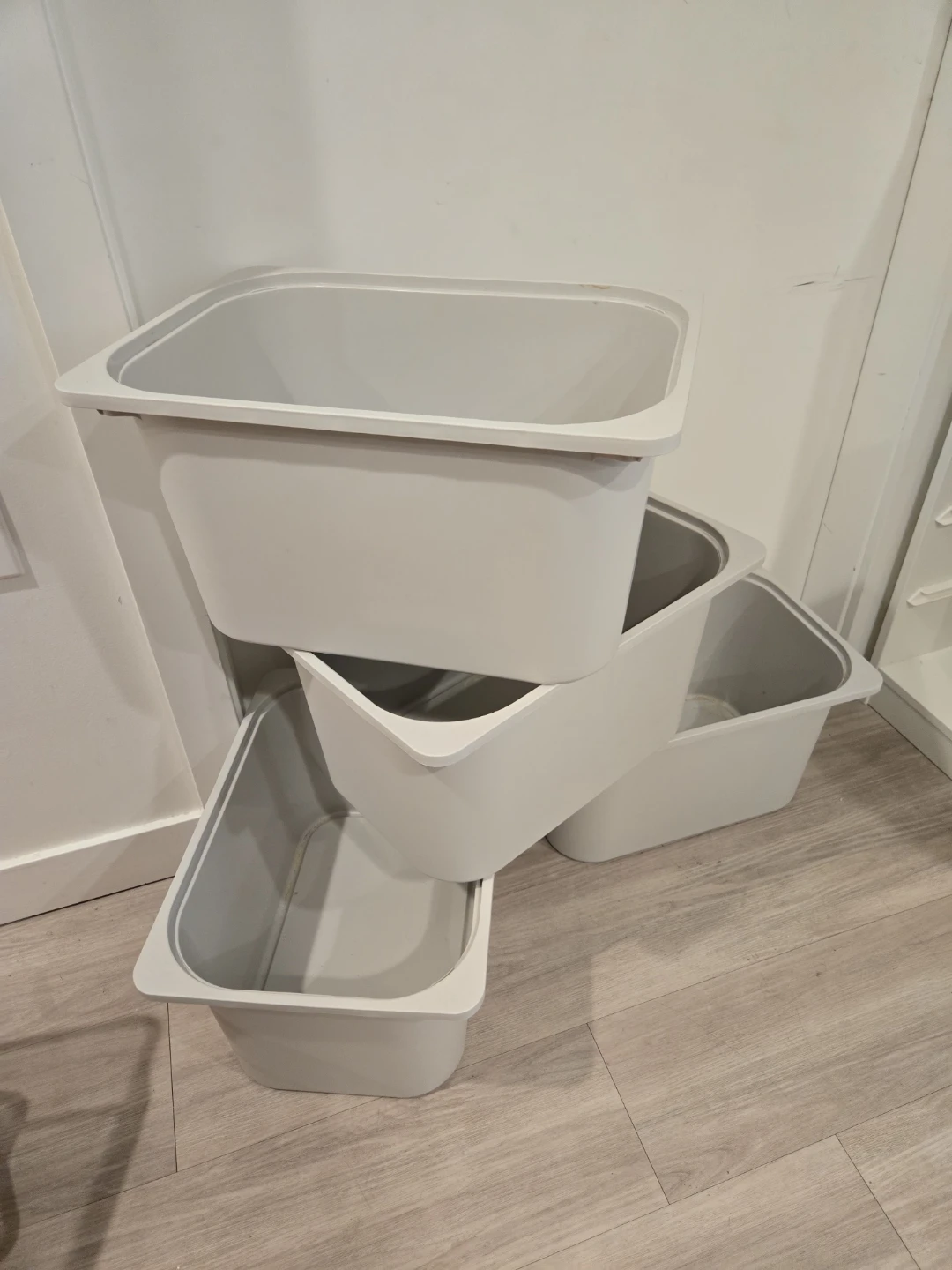 White Storage Unit with Bins and Baskets - photo 3