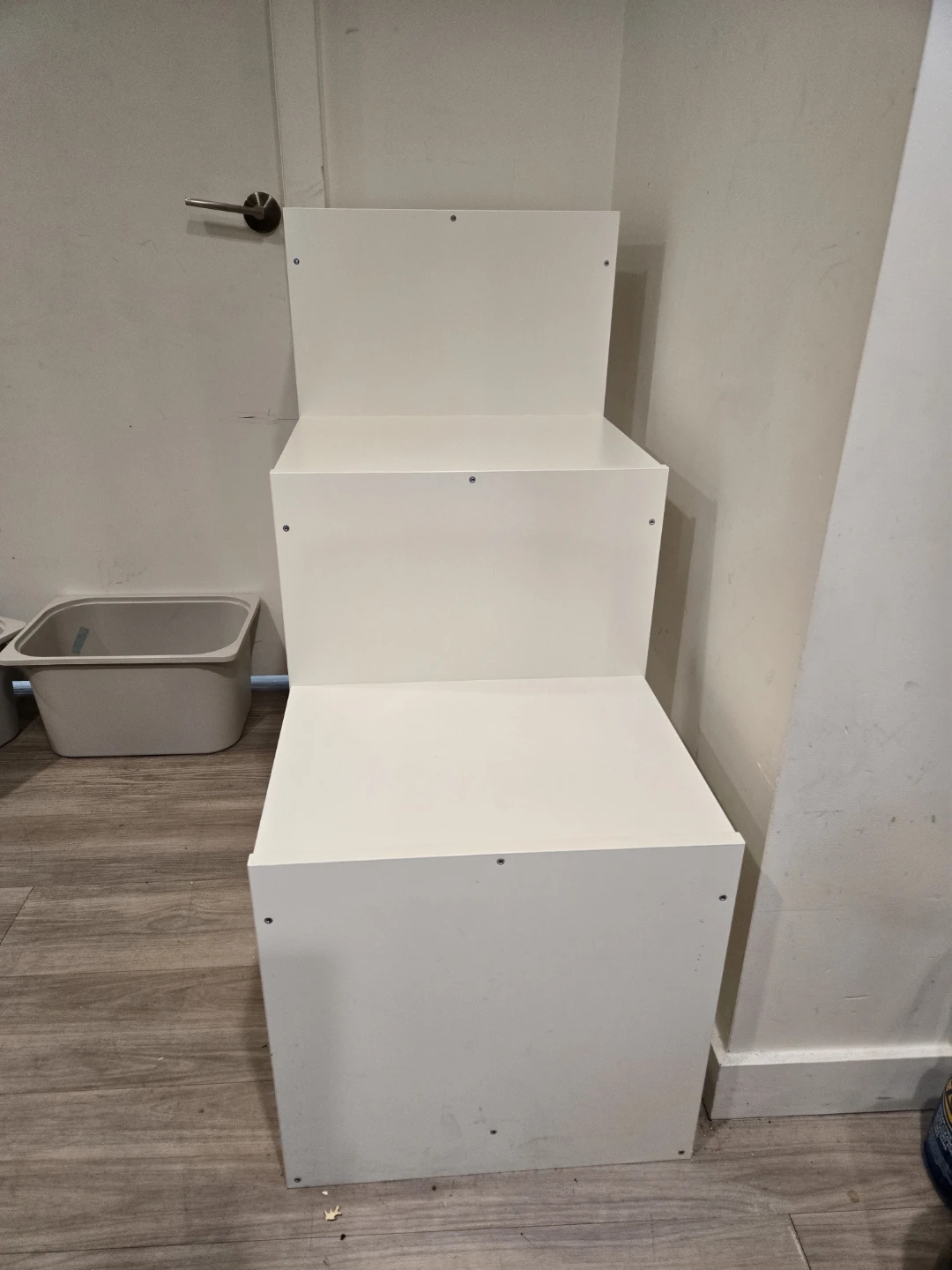 White Storage Unit with Bins and Baskets - photo 5