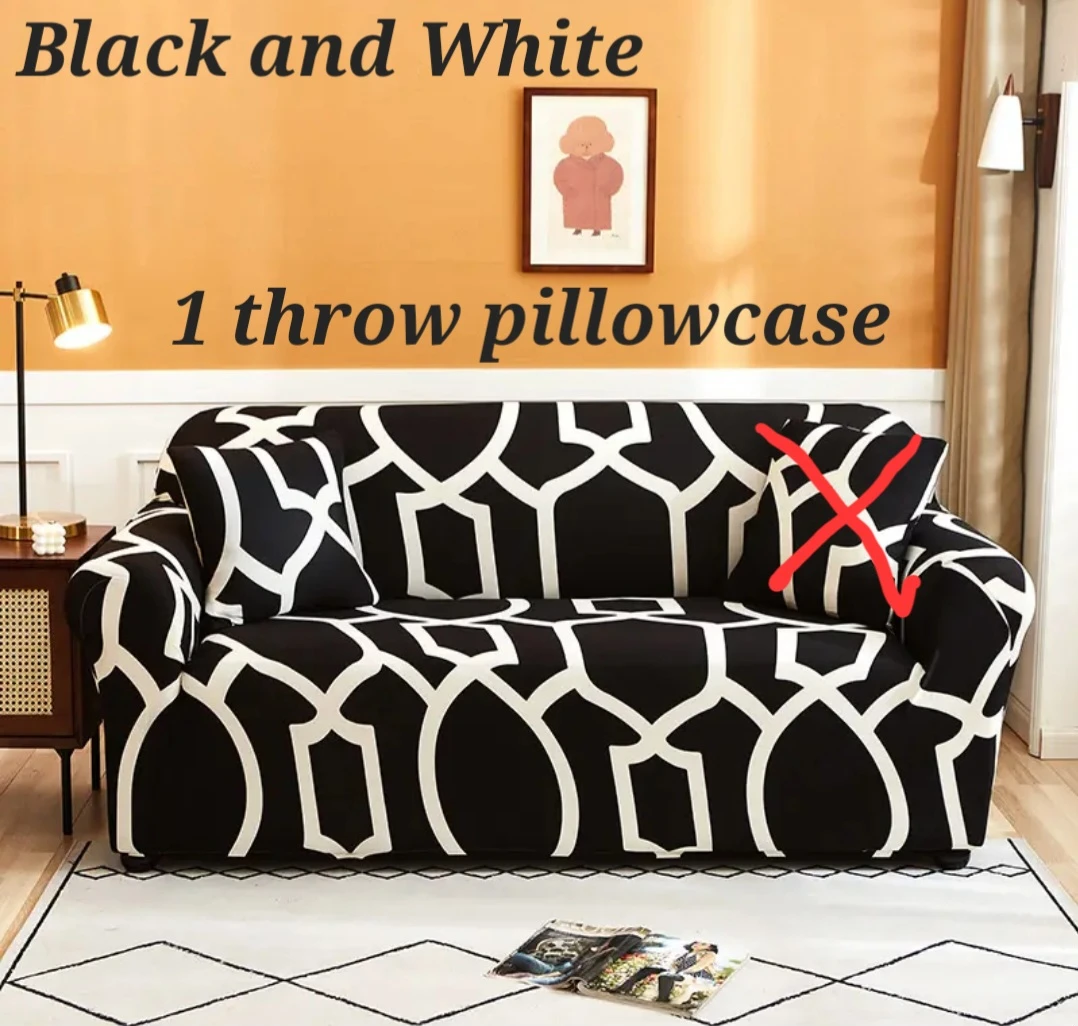 Sofa Cover with Throw Pillowcase - photo 2