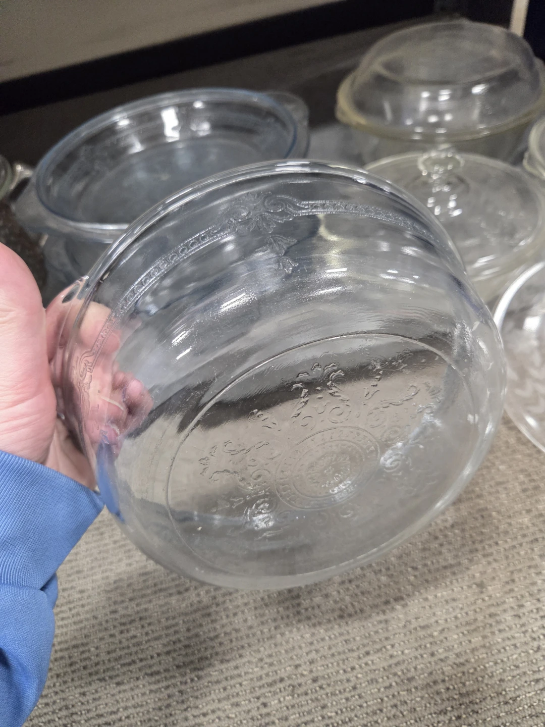 Vintage Clear Glass Pyrex Bowls with Lids - photo 5